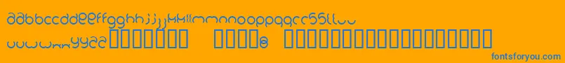 Foob Font – Blue Fonts on Orange Background