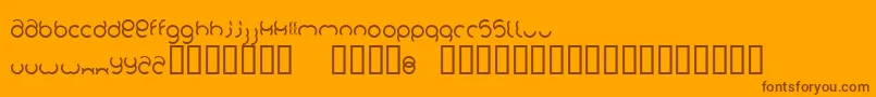 フォントFoob – オレンジの背景に茶色のフォント