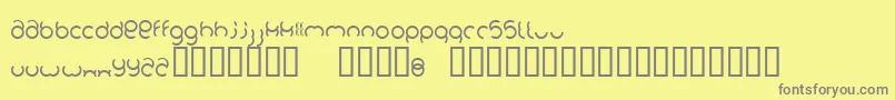 Foob Font – Gray Fonts on Yellow Background