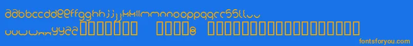 Foob Font – Orange Fonts on Blue Background