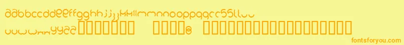 Foob Font – Orange Fonts on Yellow Background