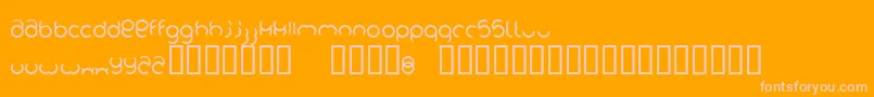 Foob Font – Pink Fonts on Orange Background