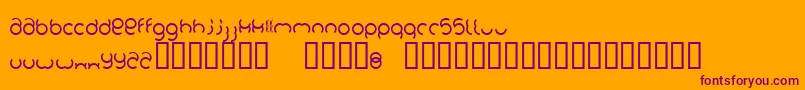 Foob Font – Purple Fonts on Orange Background