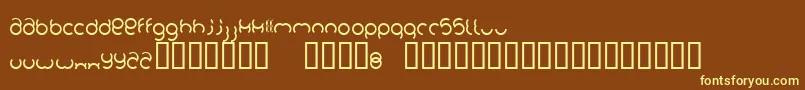 Foob Font – Yellow Fonts on Brown Background