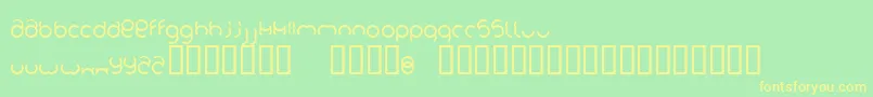 Foob Font – Yellow Fonts on Green Background