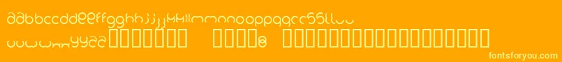 Foob Font – Yellow Fonts on Orange Background