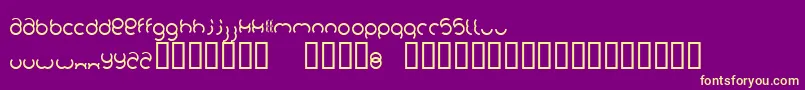 Fonte Foob – fontes amarelas em um fundo roxo