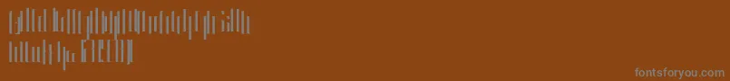 フォントKurkku – 茶色の背景に灰色の文字