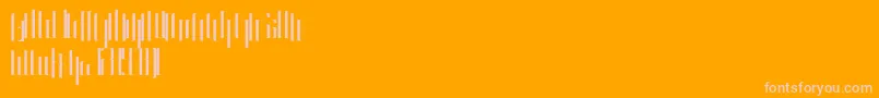 Kurkku Font – Pink Fonts on Orange Background
