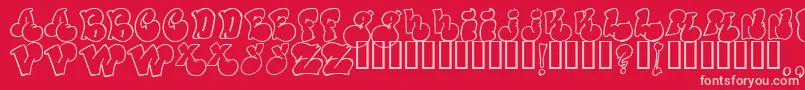 PoliticalGraftOutline Font – Pink Fonts on Red Background