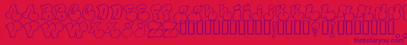 PoliticalGraftOutline Font – Purple Fonts on Red Background