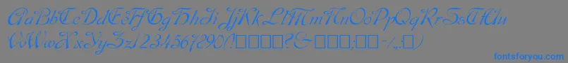 fuente Script9 – Fuentes Azules Sobre Fondo Gris