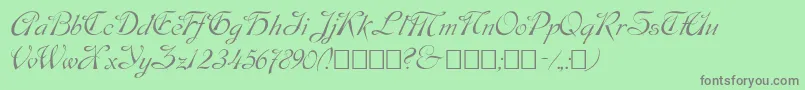 fuente Script9 – Fuentes Grises Sobre Fondo Verde