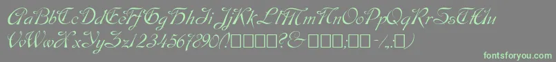 More about Script9 Font Script9 Font – Green Fonts on Gray Background
