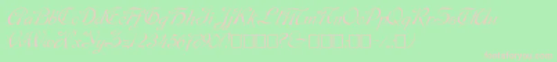 Script9-Schriftart – Rosa Schriften auf grünem Hintergrund