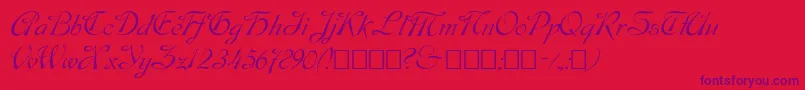 Script9 Font – Purple Fonts on Red Background