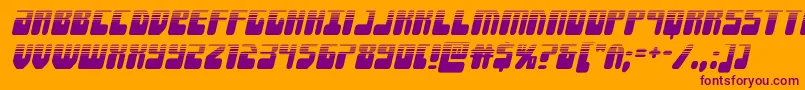 Forcemajeurehalfital Font – Purple Fonts on Orange Background