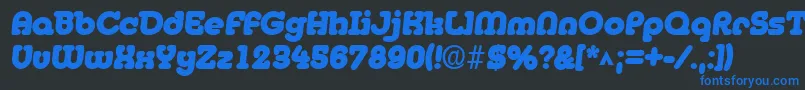 MedflyBlack Font – Blue Fonts on Black Background