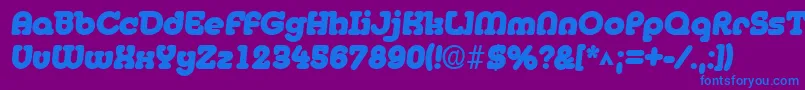 MedflyBlack Font – Blue Fonts on Purple Background