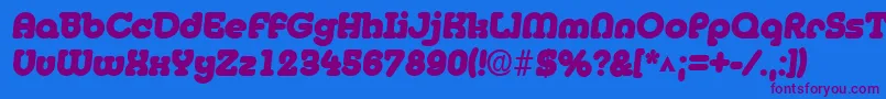 MedflyBlack Font – Purple Fonts on Blue Background