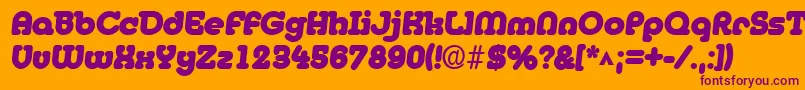 MedflyBlack Font – Purple Fonts on Orange Background