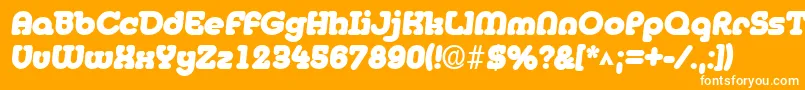 MedflyBlack Font – White Fonts on Orange Background