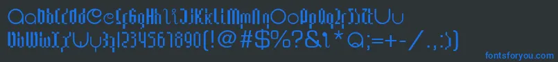 LupanesqueConsqueezed Font – Blue Fonts on Black Background