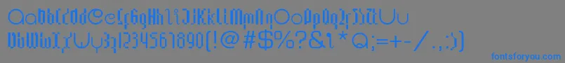 LupanesqueConsqueezed-Schriftart – Blaue Schriften auf grauem Hintergrund