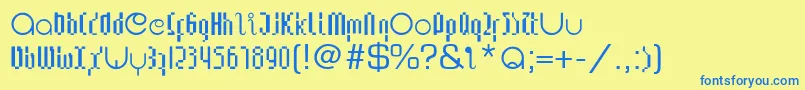 fuente LupanesqueConsqueezed – Fuentes Azules Sobre Fondo Amarillo