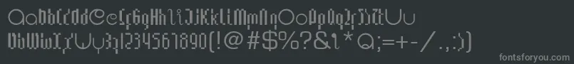 フォントLupanesqueConsqueezed – 黒い背景に灰色の文字