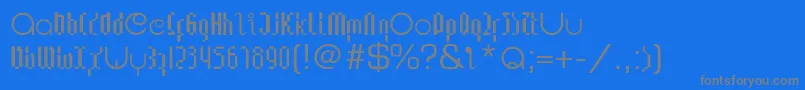 LupanesqueConsqueezed Font – Gray Fonts on Blue Background