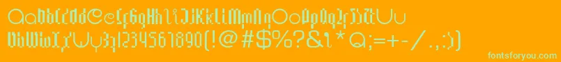 LupanesqueConsqueezed Font – Green Fonts on Orange Background