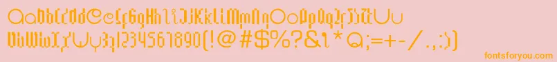 LupanesqueConsqueezed Font – Orange Fonts on Pink Background