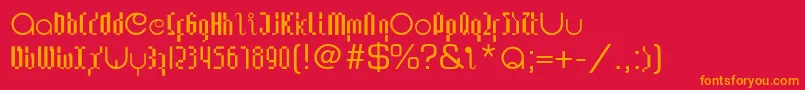 LupanesqueConsqueezed Font – Orange Fonts on Red Background