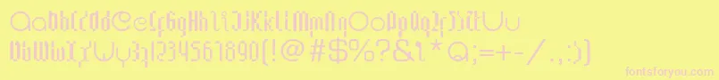 LupanesqueConsqueezed Font – Pink Fonts on Yellow Background
