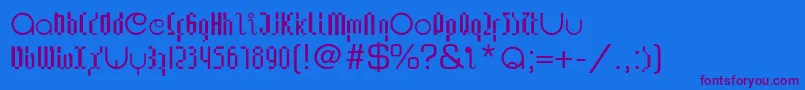 LupanesqueConsqueezed Font – Purple Fonts on Blue Background