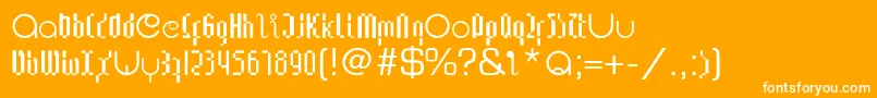 LupanesqueConsqueezed Font – White Fonts on Orange Background