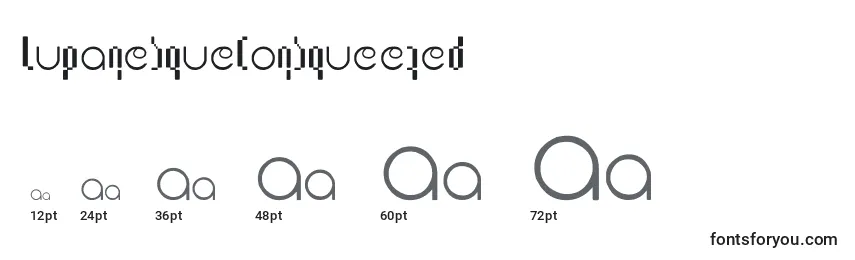 LupanesqueConsqueezed Font Sizes