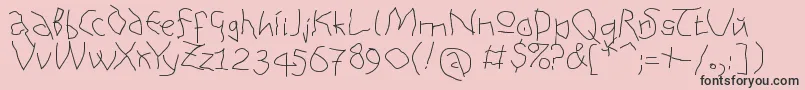 AnalphabetismMedium Font – Black Fonts on Pink Background