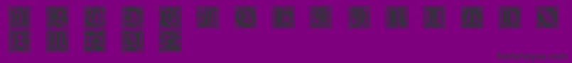 GotischeInitialen Font – Black Fonts on Purple Background