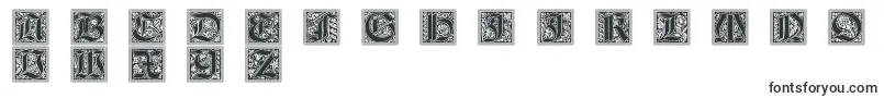 GotischeInitialen-fontti – täytetyt fontit