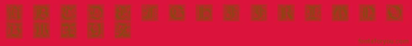GotischeInitialen Font – Brown Fonts on Red Background