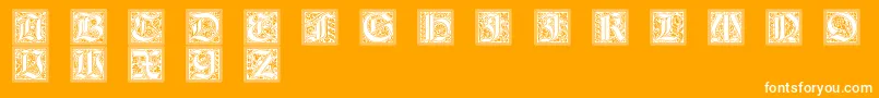GotischeInitialen Font – White Fonts on Orange Background