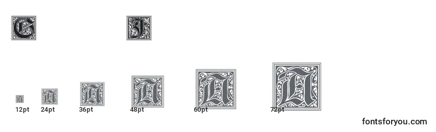 GotischeInitialen Font Sizes