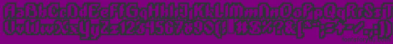 Plopdumpoutline Font – Black Fonts on Purple Background