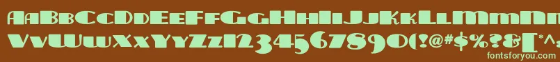 Tara ffy Font – Green Fonts on Brown Background