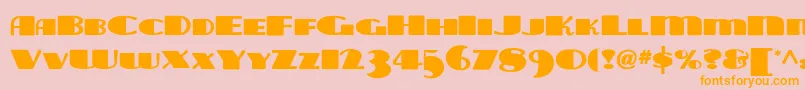 Tara ffy Font – Orange Fonts on Pink Background