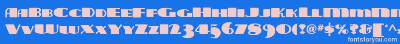Tara ffy Font – Pink Fonts on Blue Background