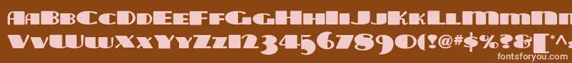 Czcionka Tara ffy – różowe czcionki na brązowym tle
