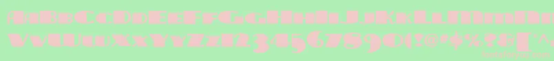 Tara ffy Font – Pink Fonts on Green Background